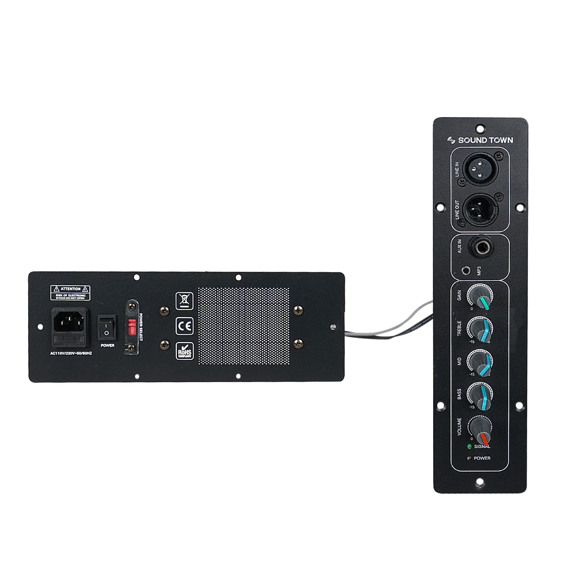 Sound Town Powered DJ PA Stage Monitor Speaker 12” 500W with Compression Driver for Live Sound, Bar, Church (METIS-12MPW)