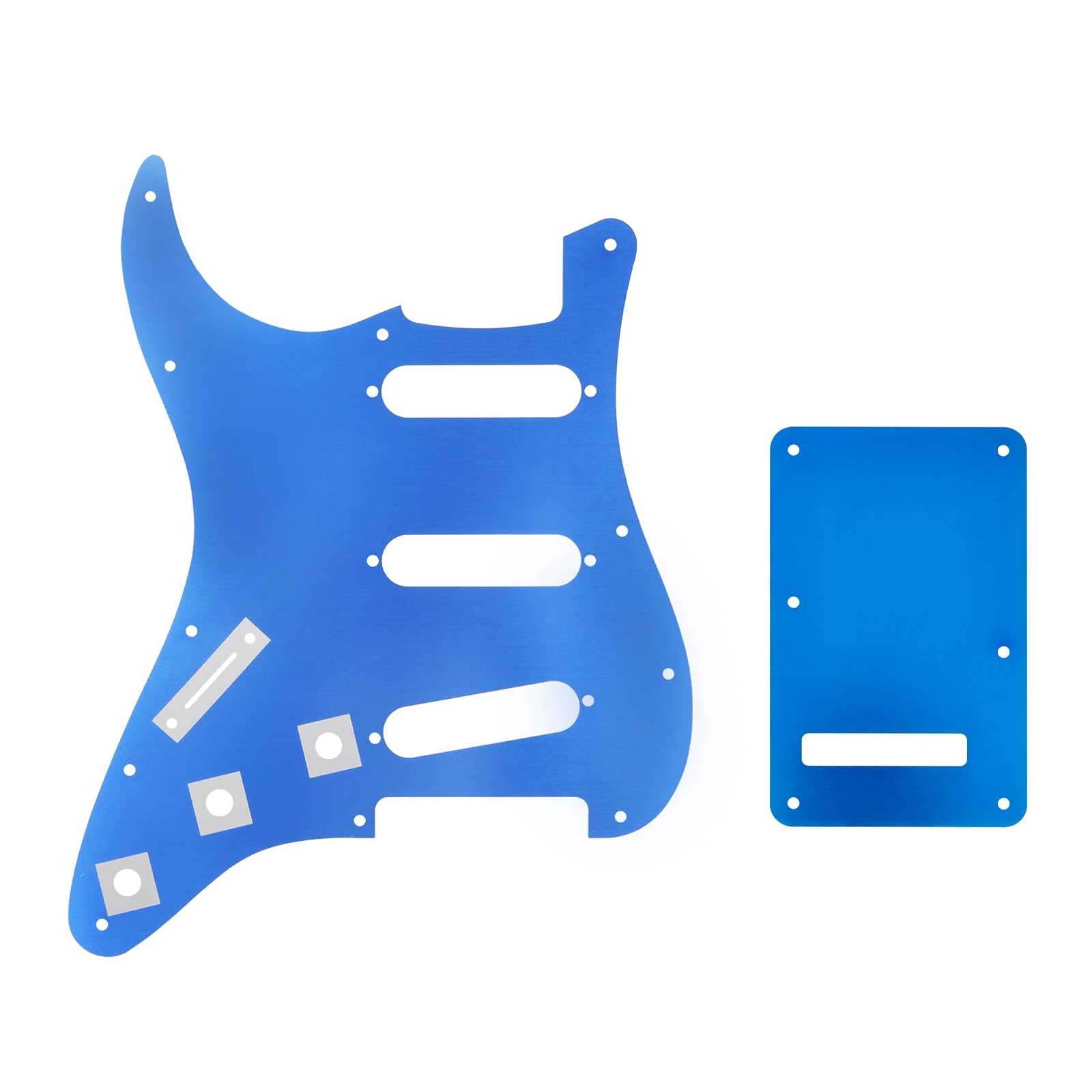 Banworks CNC Processed Aluminum 1-Ply SSS Guitar Pickguard with Backplate