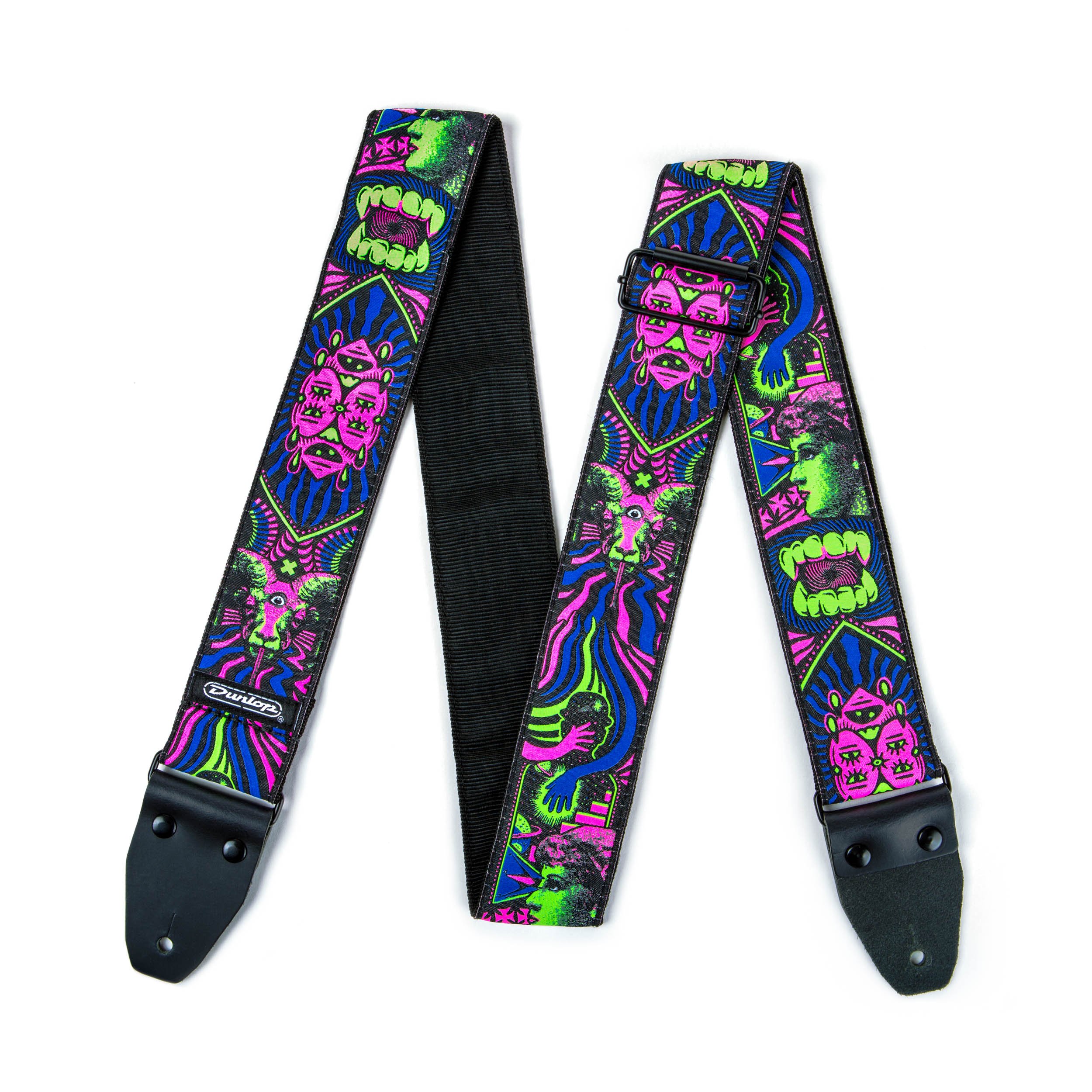 Jim Dunlop I Love Dust Green Fangs Guitar Strap (ILD05)