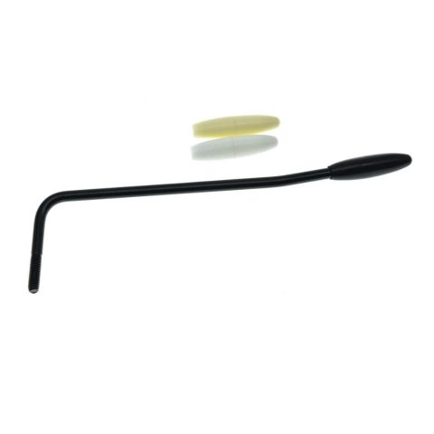 KAISH Stainless Steel USA Thread Tremolo Trem Arm Whammy Bar Fits American/Mexican Standard or Vintage Strat Black with 3 Tips