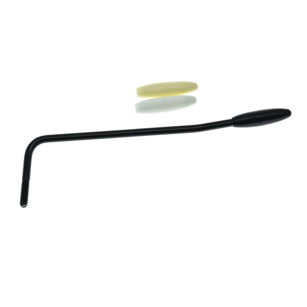 KAISH Stainless Steel USA Thread Tremolo Trem Arm Whammy Bar Fits American/Mexican Standard or Vintage Strat Black with 3 Tips