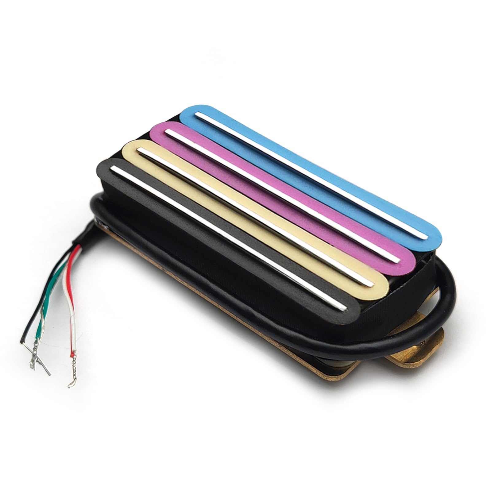 SAPHUE 2-Dual Blade Electric Guitar High Output Track Type Four Coil Humbucker Pickup Rainbow