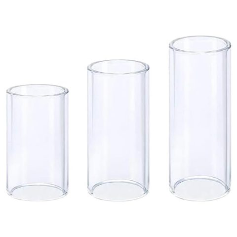 Hufopik 3Pcs Glass Guitar Slide Set – Three Sizes for Versatile Use – Smooth Glass Slides Enhance Guitar Playing – Suitable for Electric, Acoustic, and Bass Guitars – Ideal for Musicians