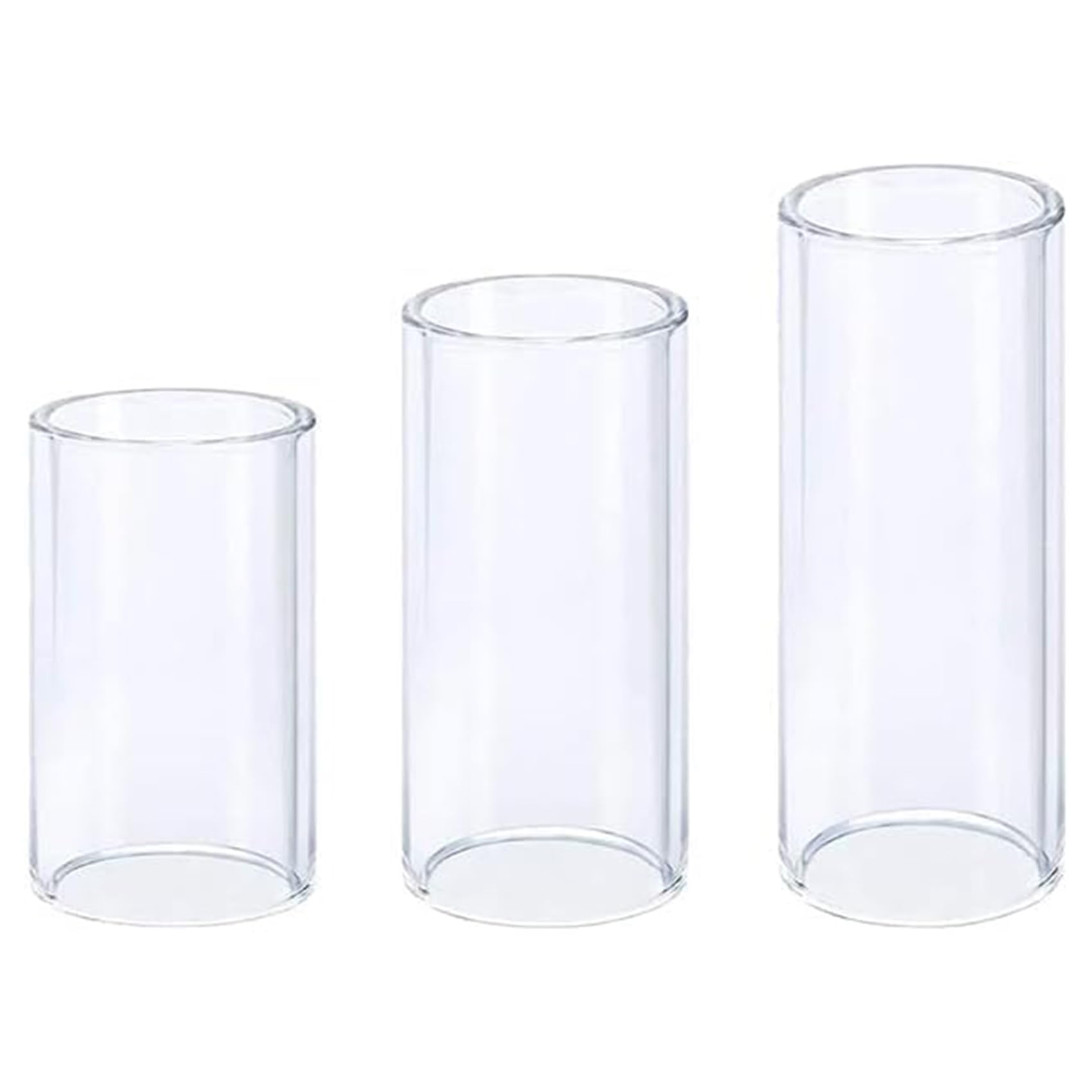 Hufopik 3Pcs Glass Guitar Slide Set – Three Sizes for Versatile Use – Smooth Glass Slides Enhance Guitar Playing – Suitable for Electric, Acoustic, and Bass Guitars – Ideal for Musicians
