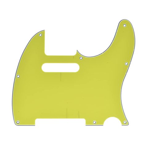 Dopro 8 Hole Tele Guitar Pickguard Scratch Plate fits USA/Mexican FD Telecaster Yellow 3 Ply