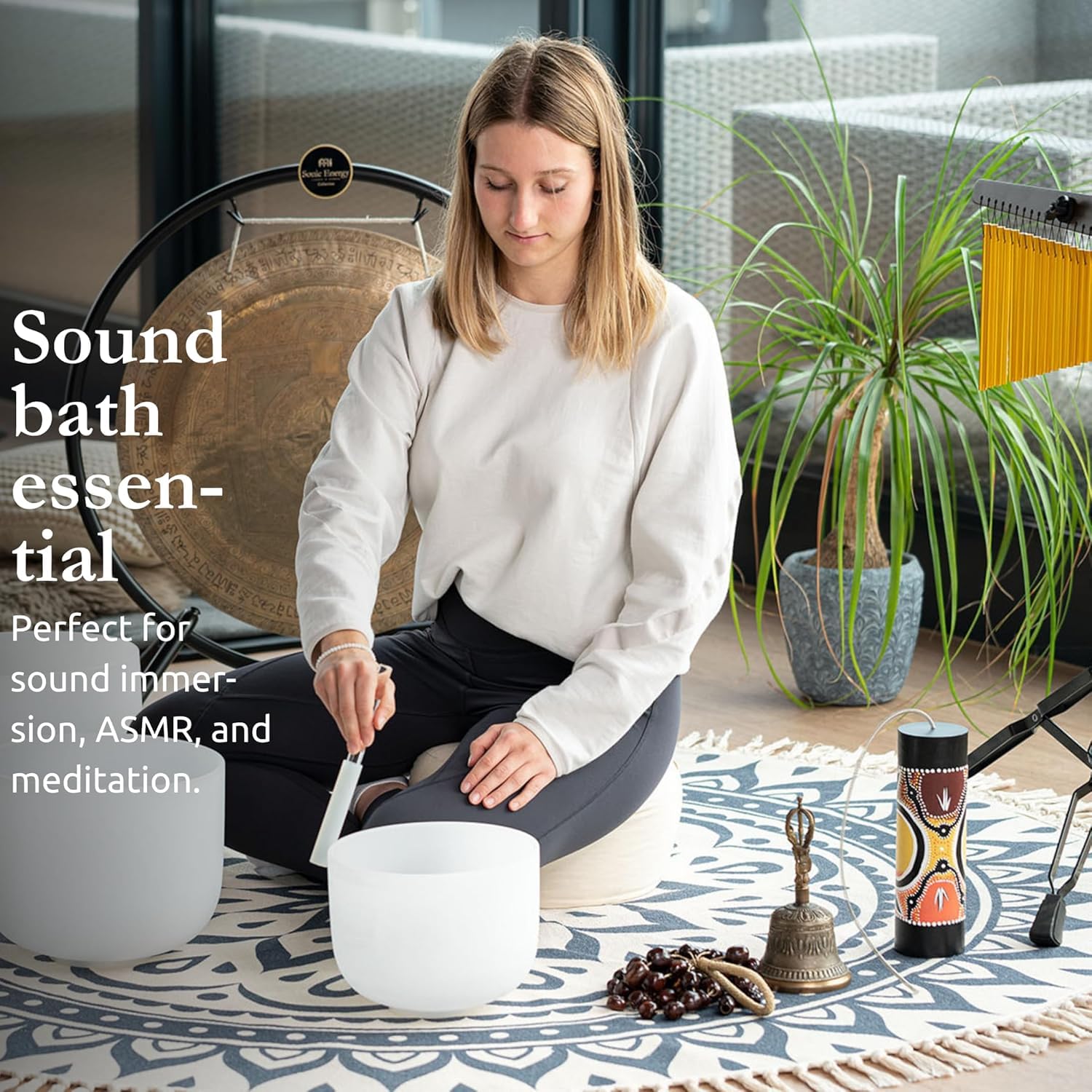 Meinl Sonic Energy Seed Shell Shaker Percussion Instrument — Nature Sounds for Meditation, ASMR, Sound Therapy, Yoga