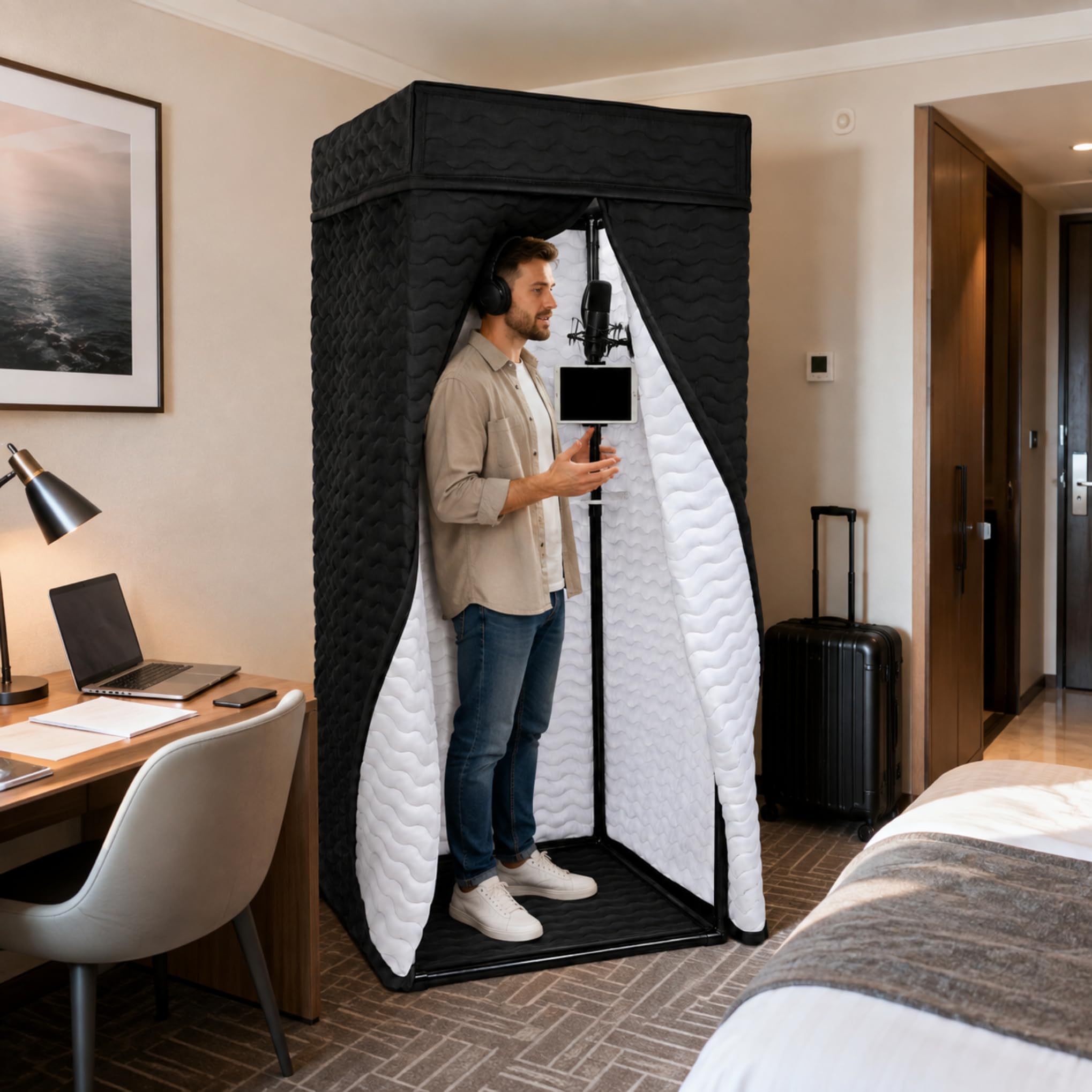 Voctent Portable Vocal Booth for Recording, Sound Booth for Home Studio