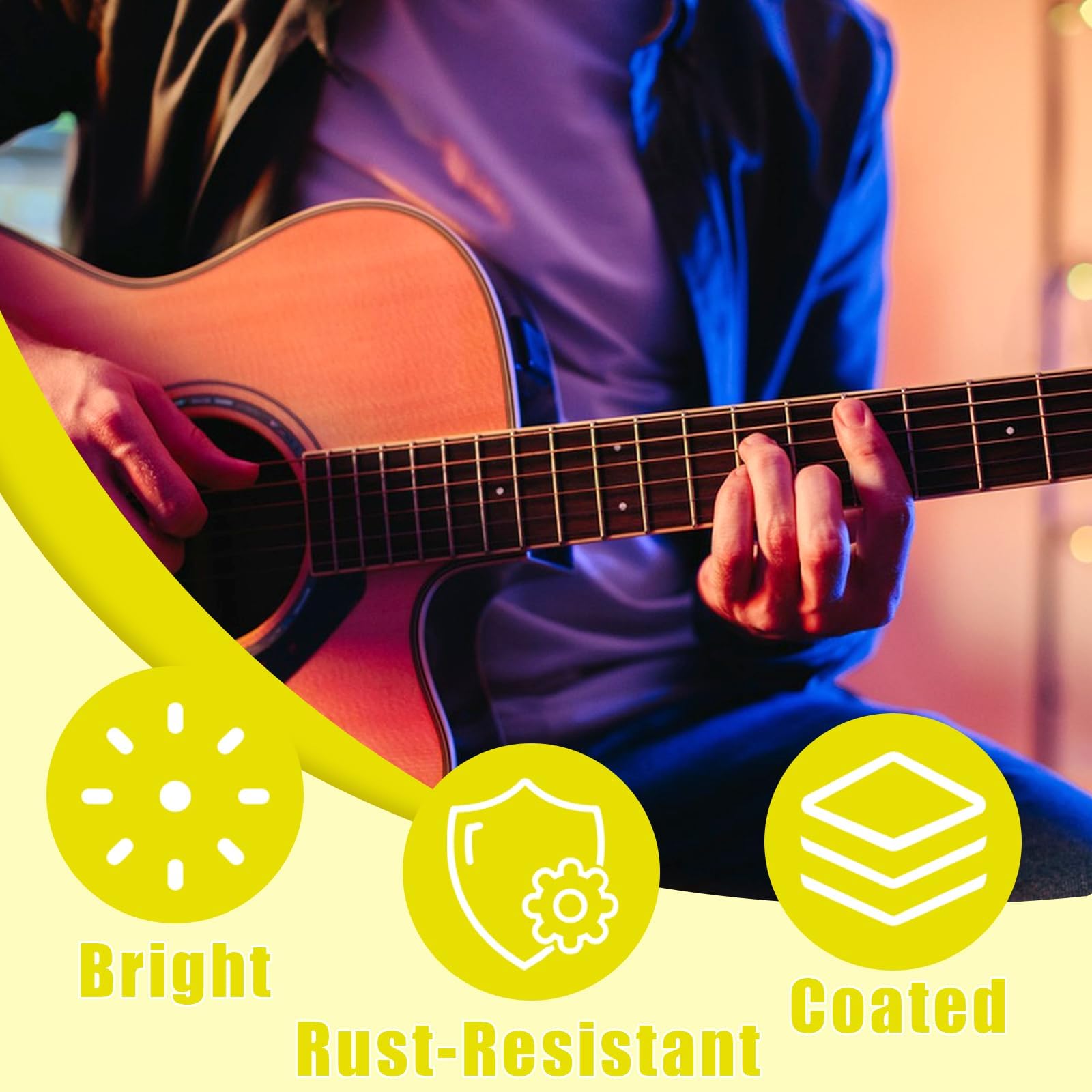 10PCS E-1st Acoustic Guitar, High E String Acoustic Guitar