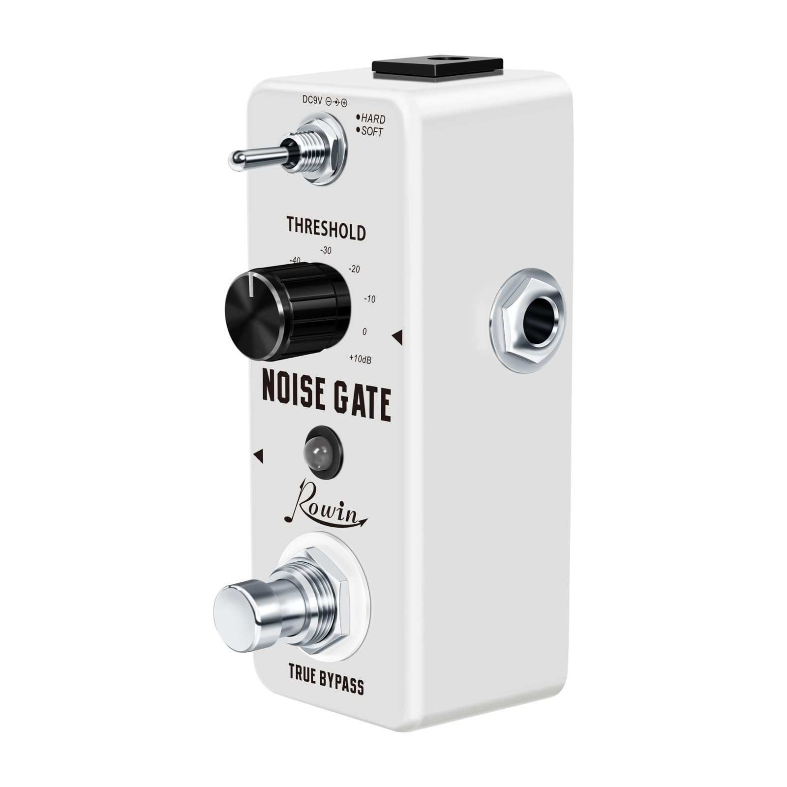 Rowin LEF-319 Noise Gate Pedal – Dual Mode (Hard/Soft) Noise Reduction, Metal Shell, True Bypass, Compact Design (DC 9V Powered, Adapter not Included)