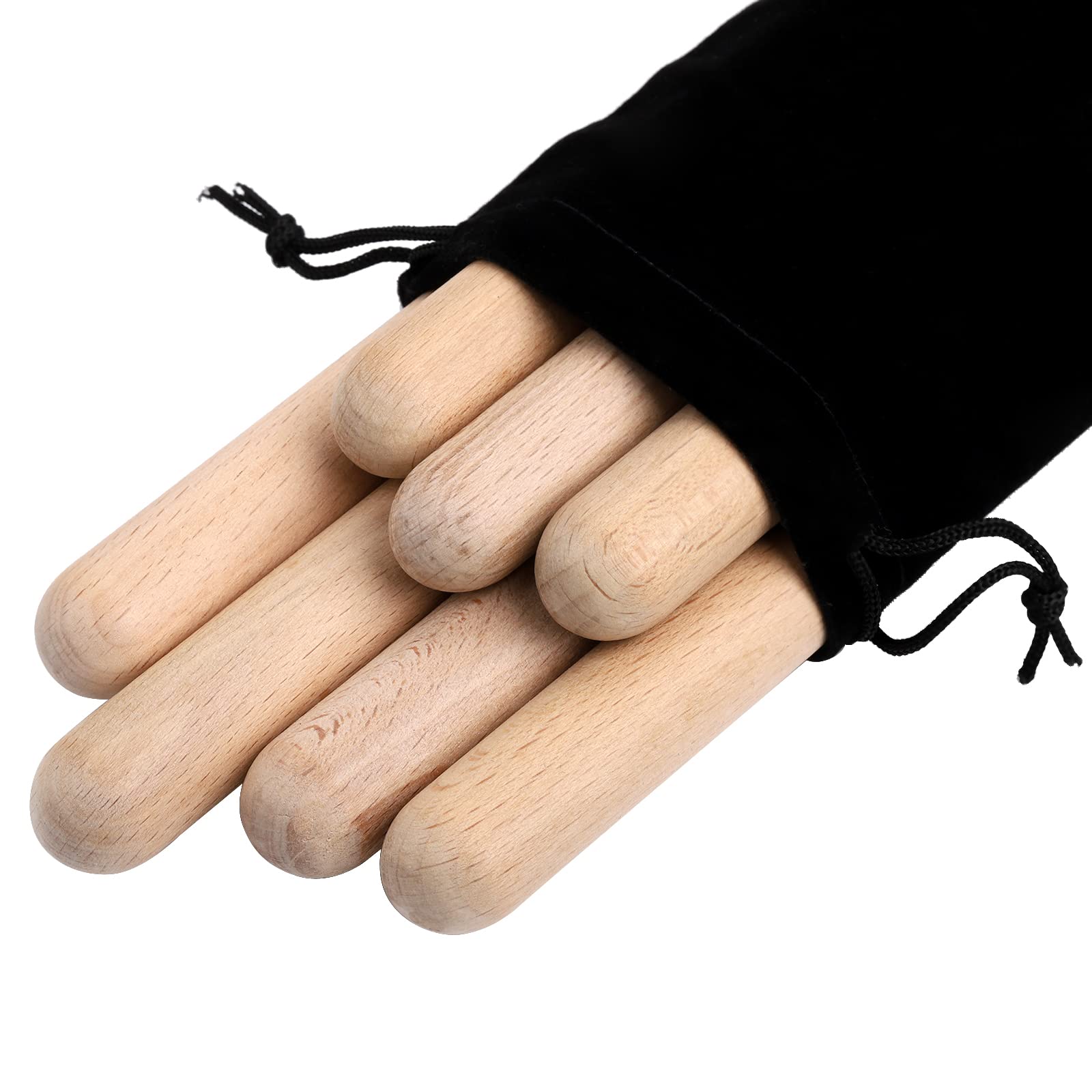 ZEAYEA 24 Pack Rhythm Sticks with 3 Carry Bag, 8 Inch Wood Claves Musical Percussion Instrument, Hardwood Musical Sticks for Music Parties
