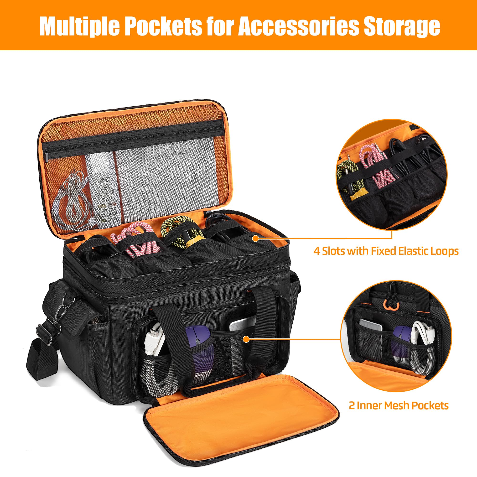 Carry Bag Compatible with Positive Grid Spark 40 Amp, Music Gear Case Black