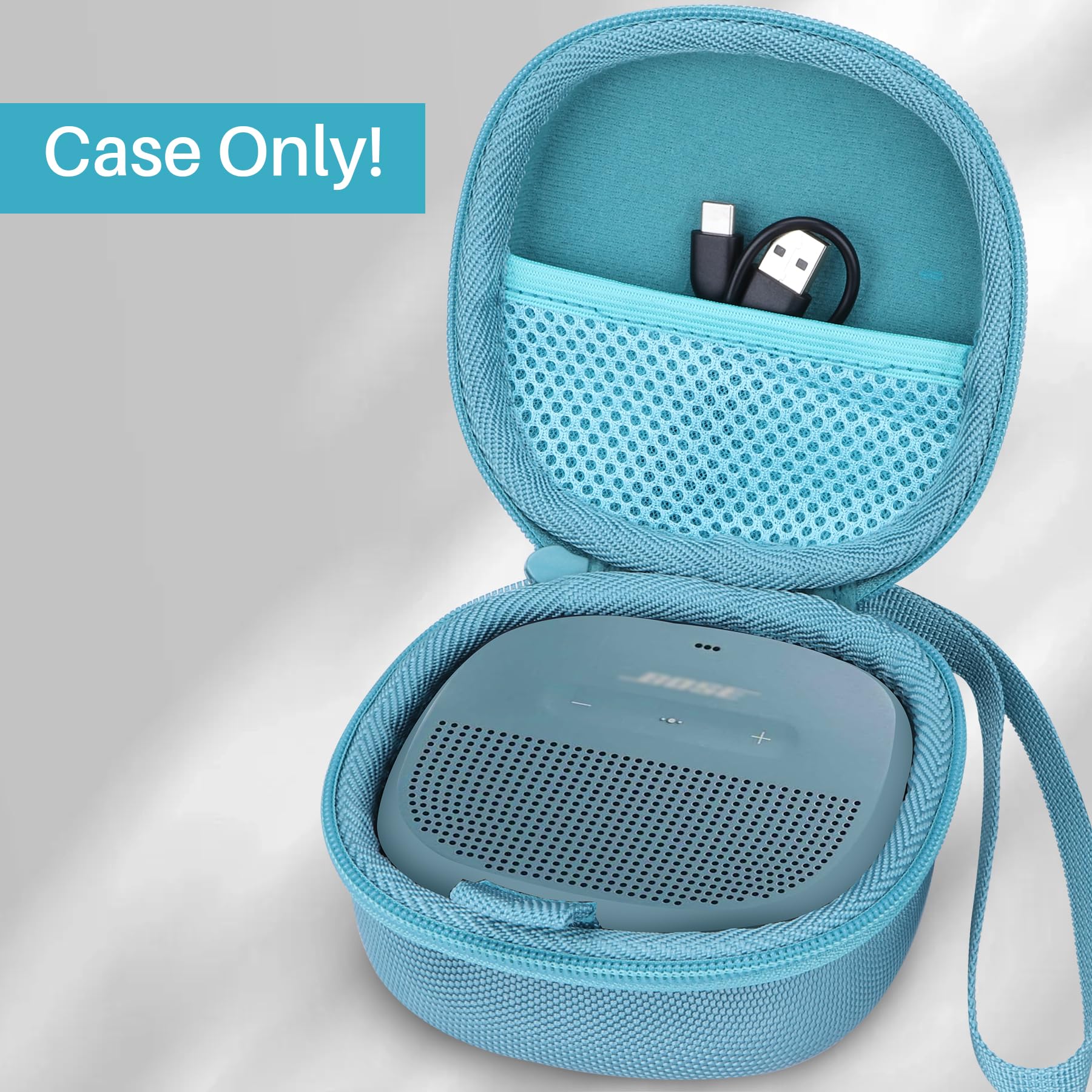 Lebakort Storage Case Compatible with Bose SoundLink Micro Speaker (Light Blue Case)