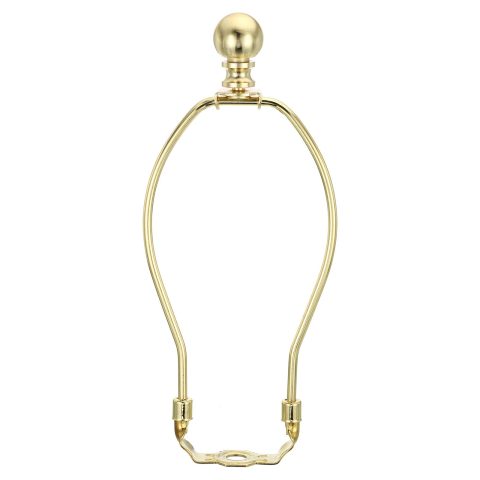 PATIKIL 7.5 Inch Lamp Harp Kit with Finial, 1 Set Detachable Shade Bracket Holder, DIY Lighting Accessories for Table Floor Lamps, Gold Tone