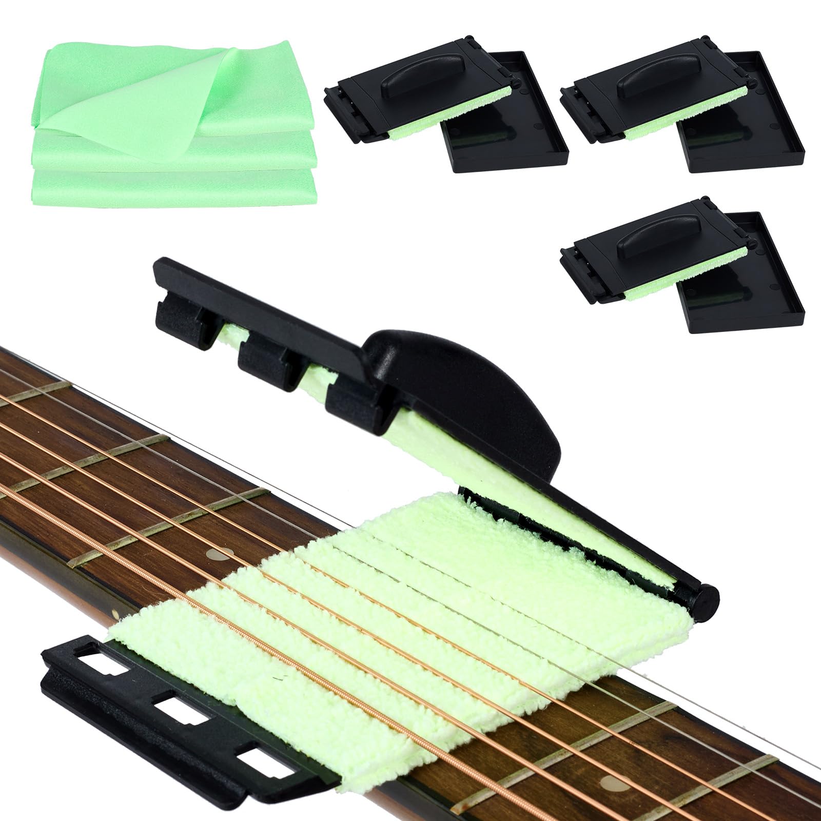 Guitar String Cleaner Fret Floss: Fretboard Cleaner Cloth Guitar Cleaning