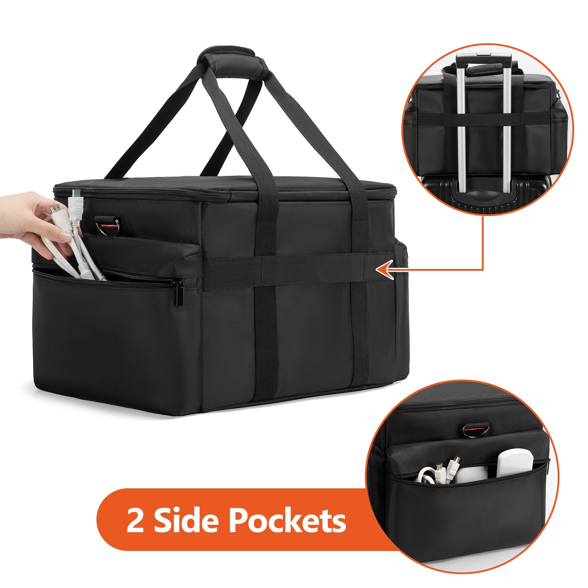 Trunab DJ Cable File Bag with Adjustable Dividers, 15.6” Laptop Sleeve