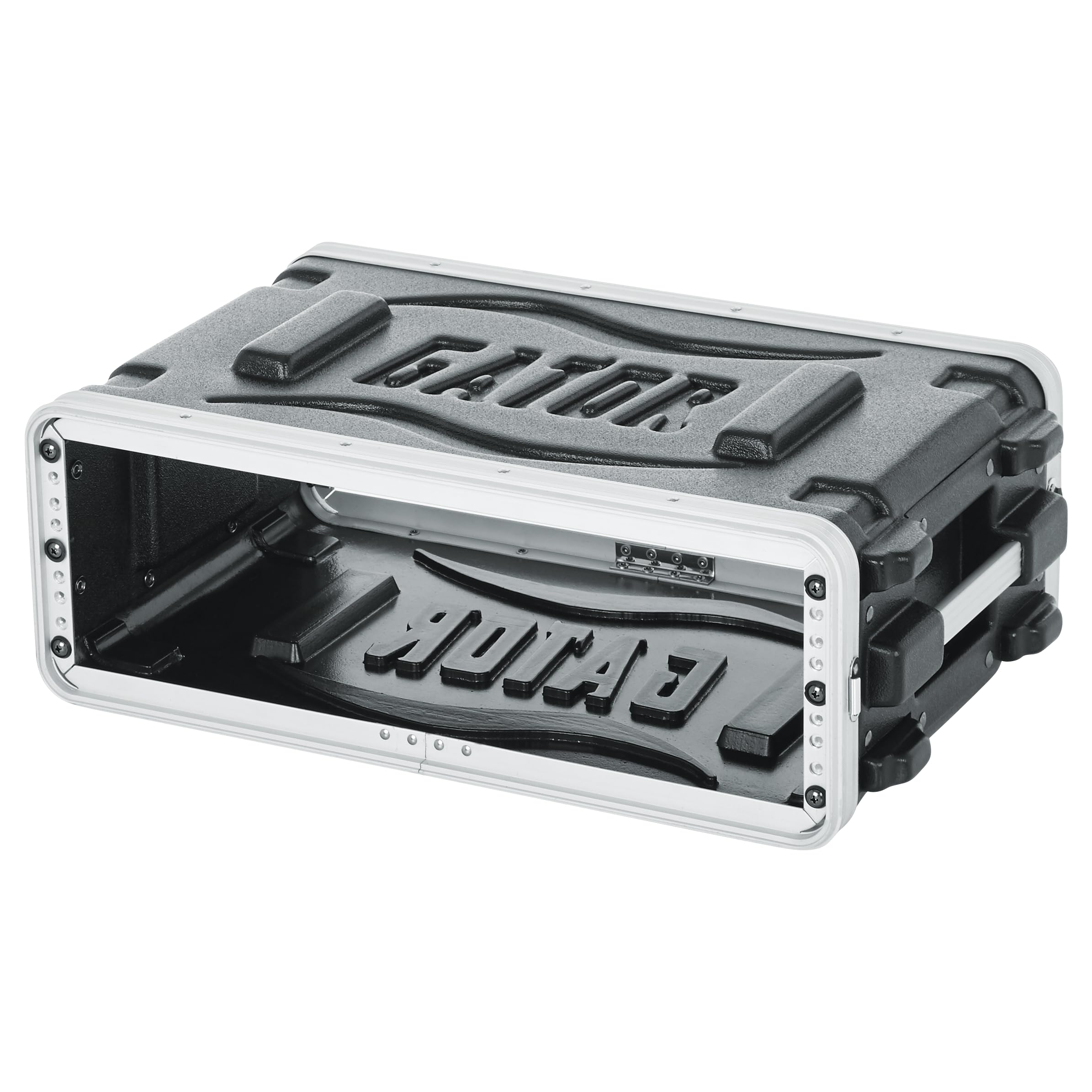 Gator Cases Lightweight Molded 3U Rack Case with Heavy Duty Latches, Shallow 14.25″ Depth (GR-3S)