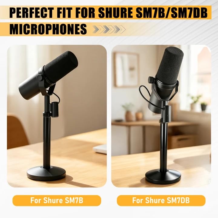 YIBEICO Desktop Microphone Stand for Shure SM7B/SM7DB