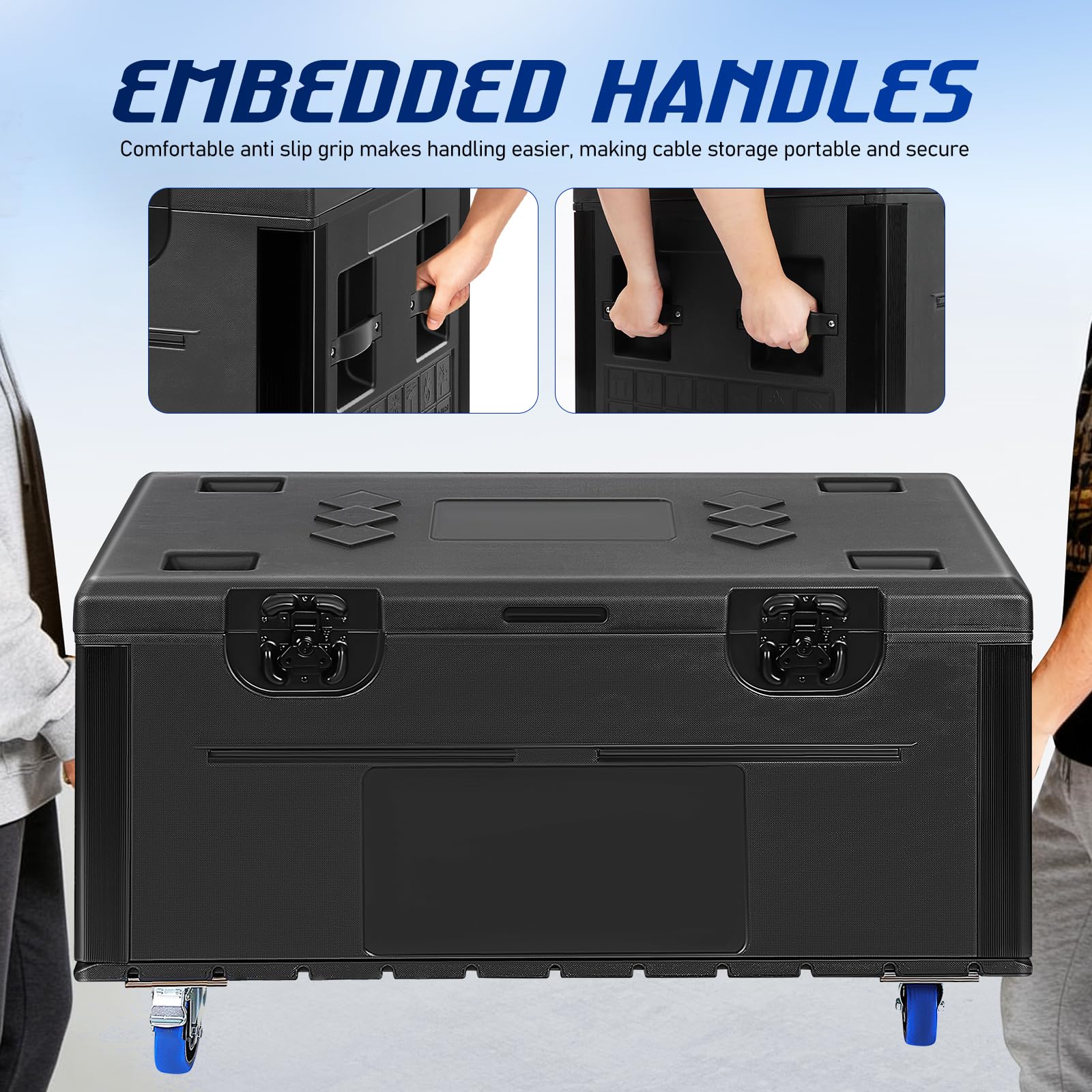 6 PACK Rolling Road Case with Heavy Duty Silent Wheels