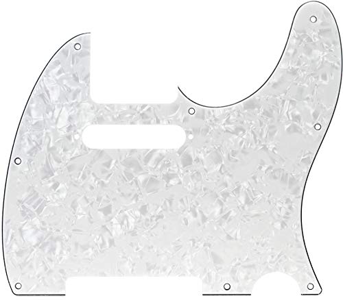 Fender 0992150000 Standard Telecaster Pick Guard (8-Hole) 4-Ply – White Pearl