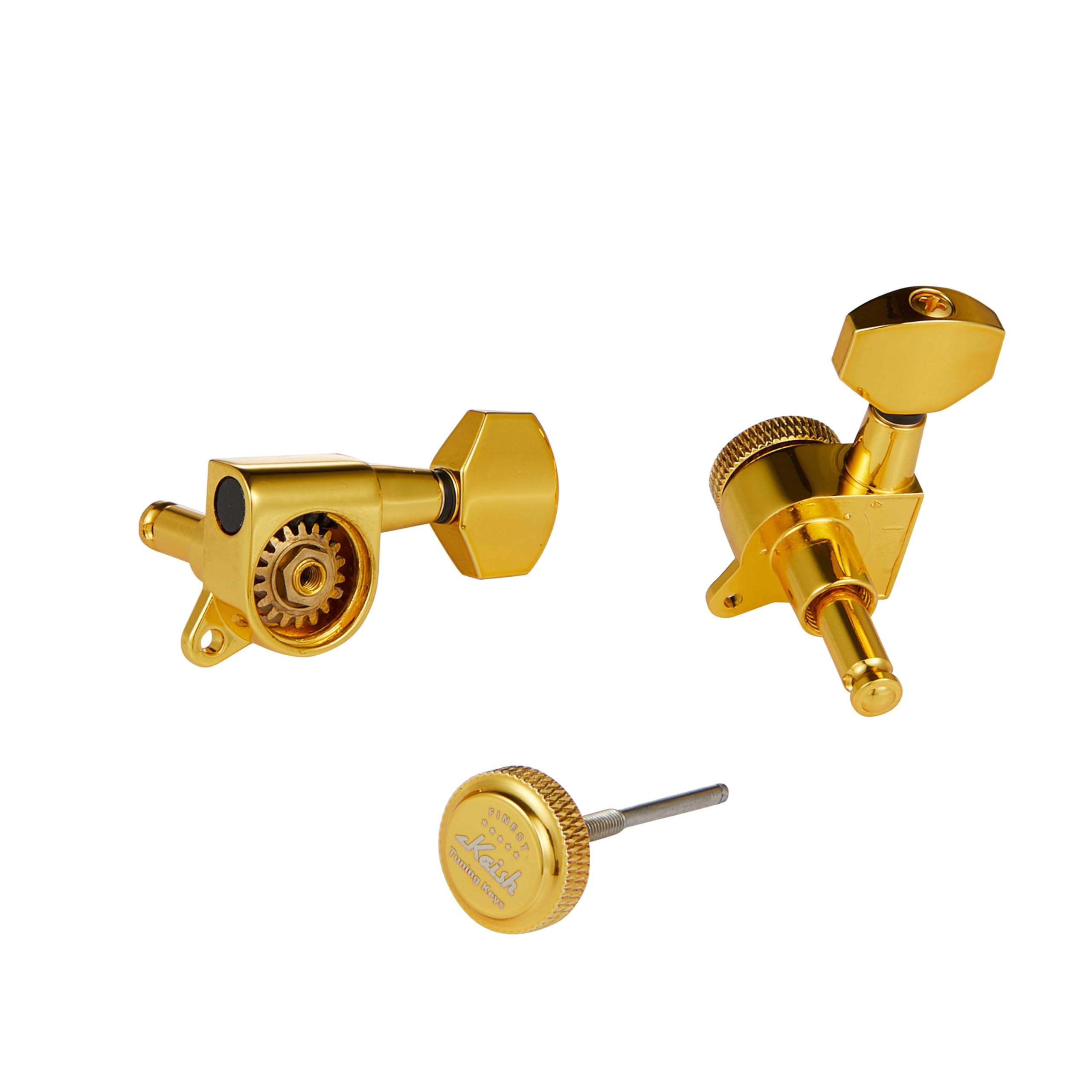Guitar Locking Tuners 18:1 Guitar Tuning Keys Pegs Locking Tuning Machines Heads for Strat/Tele/Les Paul Electric/Acoustic Guitars Gold Right