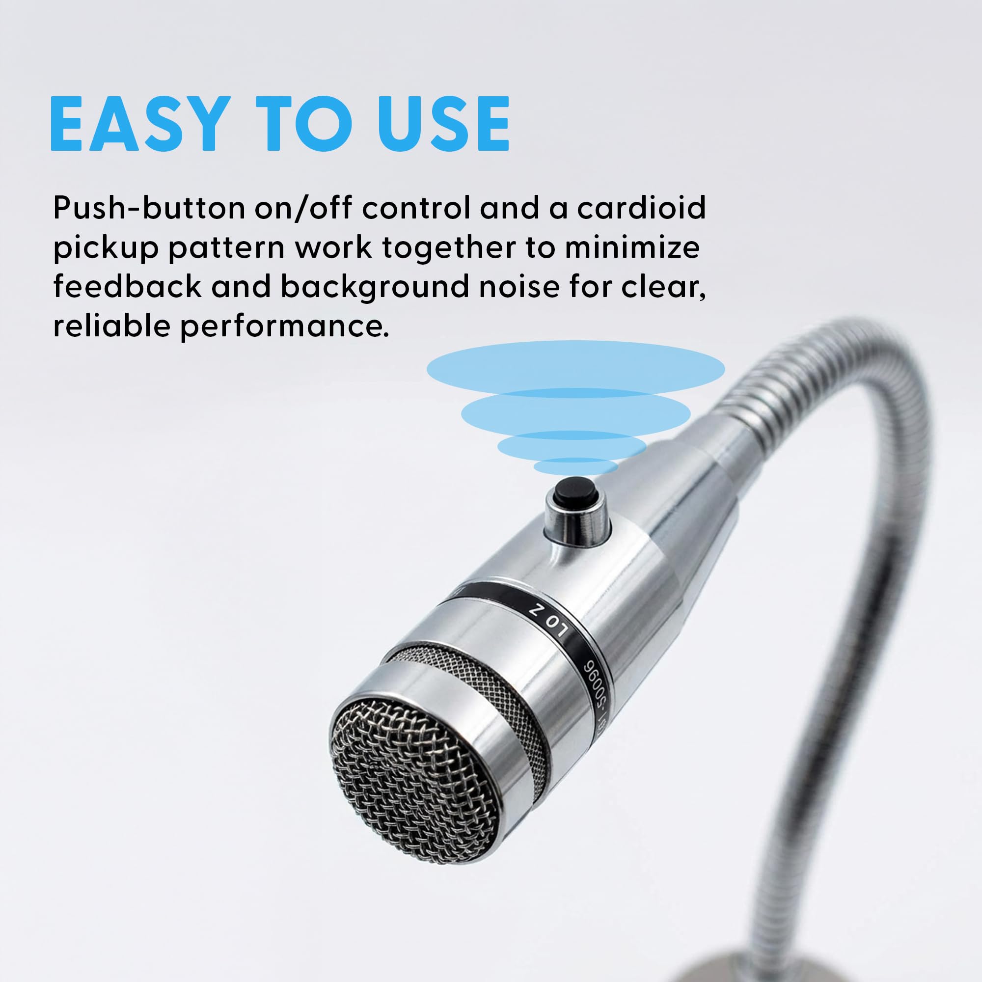 REBUILD SKILLS Push-to-Talk Microphone RBX-515SBG-18X Compatible with Shure 515SBG-18X for use in Restaurants Grocery Store Drive Thru – 20″ Gooseneck, Mount Attached and 6½’ Cord