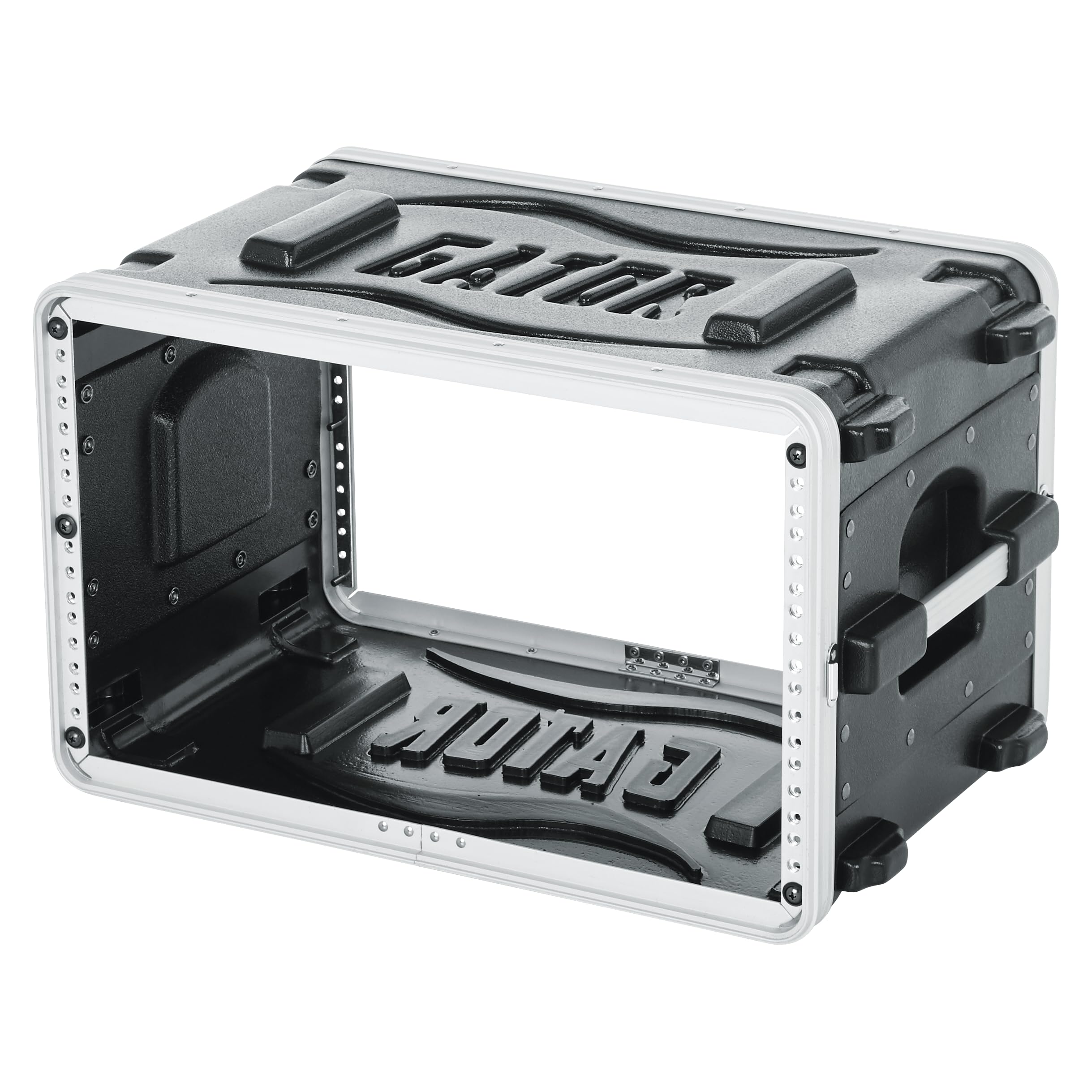 Gator Cases Lightweight Molded 6U Rack Case with Heavy Duty Latches, Shallow 14.25″ Depth (GR-6S)
