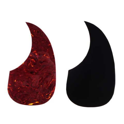 HZCOMND Teardrop Self Adhesive Acoustic Guitar Pickguard Anti-Scratch Plate Replacement Parts for Acoustic Guitar (Dark Tortoise/Black)