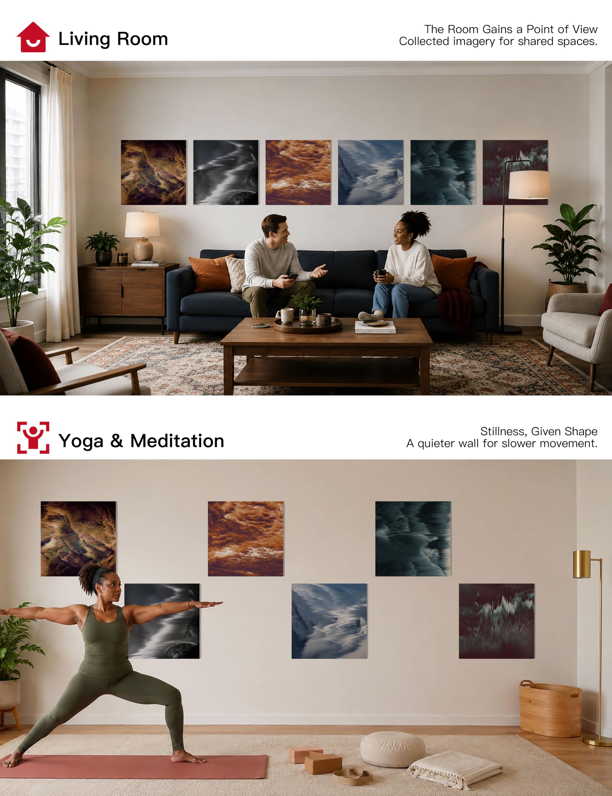 Acoustic Panels for Walls, Art Panels, Sound Absorbing, 23.62 x 23.62 In
