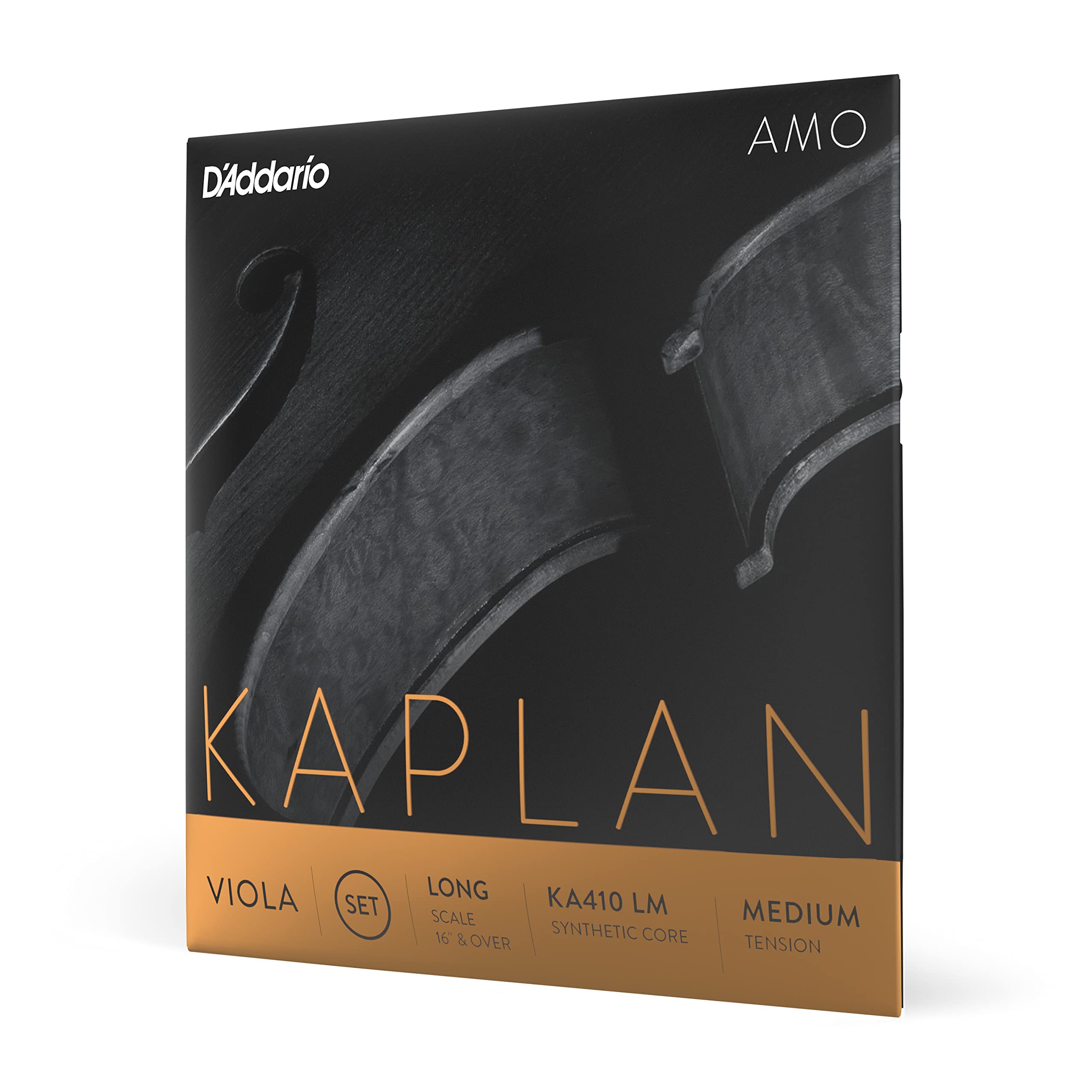 D’Addario KA410 LM Kaplan Amo Viola Strings – Full Set – – Viola Strings – Long Scale, Medium Tension
