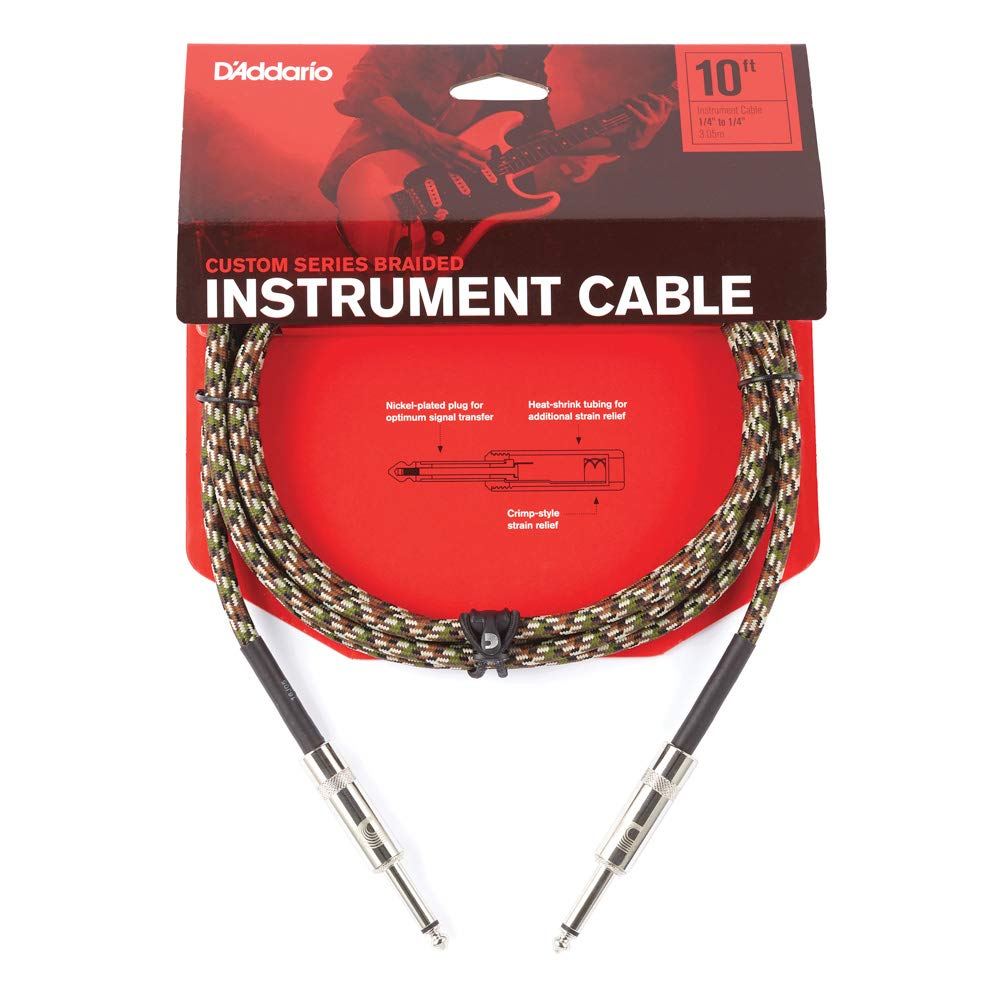 D’Addario PW-BG-10CF Instrument Cable – 10 Feet