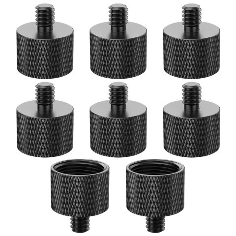 Mic Stand Adapter 5/8 female to 1/4 male Screw Adapter Mic Thread Screw for Microphone Stand Mic Mount 8 Piece by Rigych