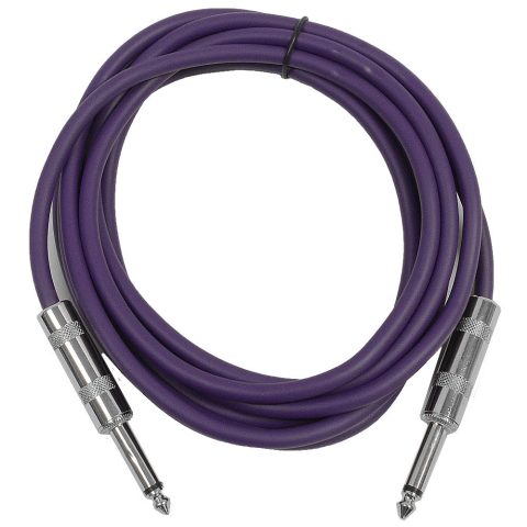 Seismic Audio – SASTSX-10 – 10 Foot TS 1/4″ Guitar, Instrument, or Patch Cable Purple
