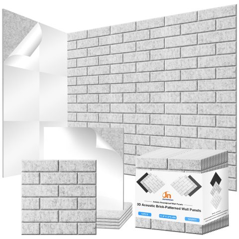 18 Pack Acoustic Panels,Sound Proof Foam Panels for Walls,High Density Self-Adhesive Noise Reduction Panels,Flame Retardant, Flame Retardant & Echo-Absorbing Ideal for Home DIY, 12″ X 12″ X 0.4″ Grey