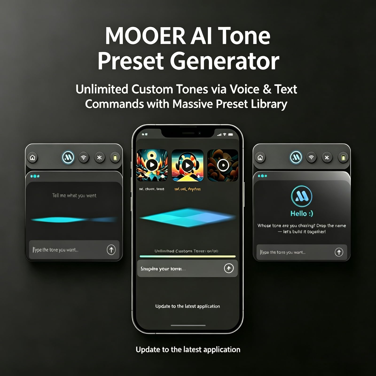 MOOER F40i Smart Guitar Amp 40W Touching Screen, MOOER AI, Voice Effects