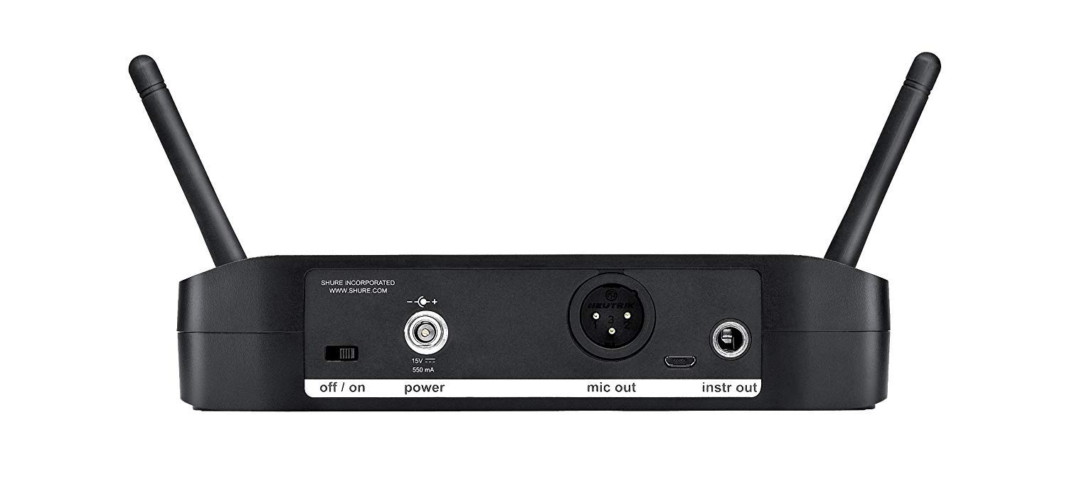 Shure GLXD24/B58 Microphone System with GLXD4 Receiver and GLXD2 Handheld Transmitter with BETA 58A Vocal Mic Capsule