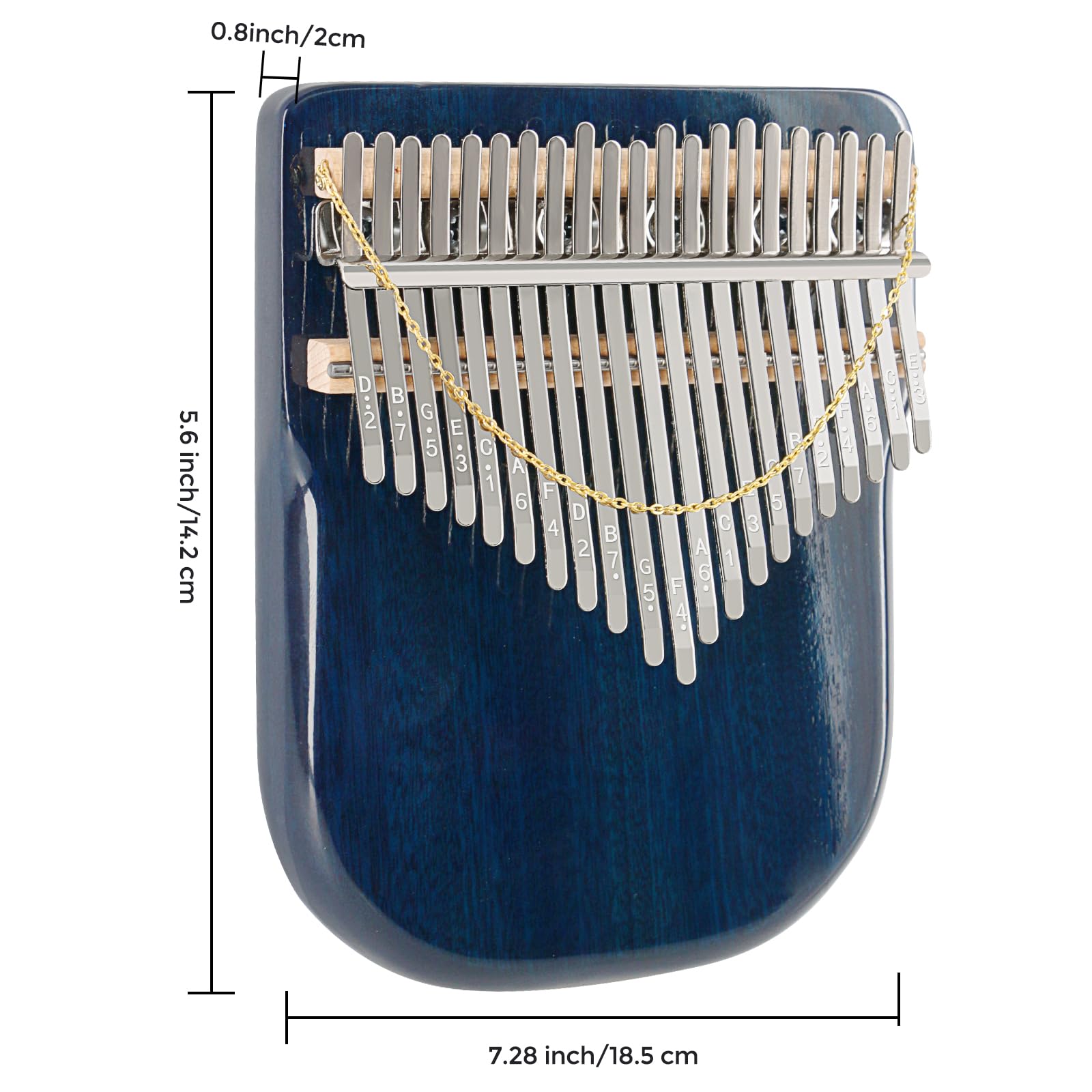 EASTROCK 21 key Karimba Sapele solid wood Flat-board Thumb Piano Portable