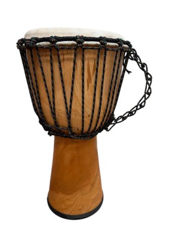 Terre Djembe Beginner Drum 20″ Tall 8.5-9.5″ Head Mahogany Wood Goat Skin