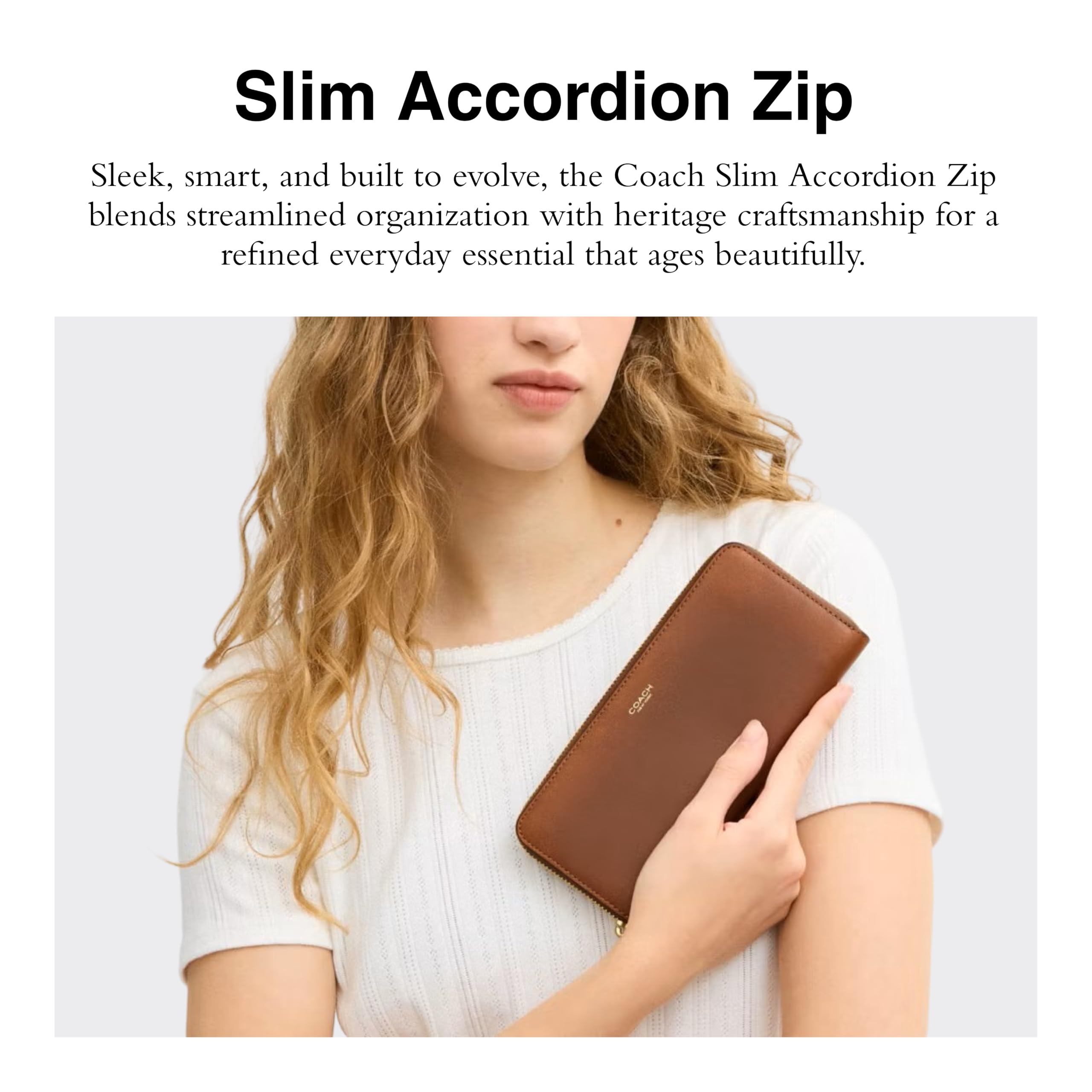 Slim Accordion Zip in Loved Leather
