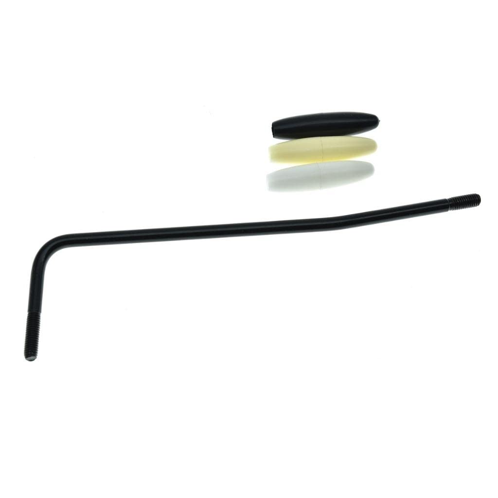 KAISH Stainless Steel USA Thread Tremolo Trem Arm Whammy Bar Fits American/Mexican Standard or Vintage Strat Black with 3 Tips