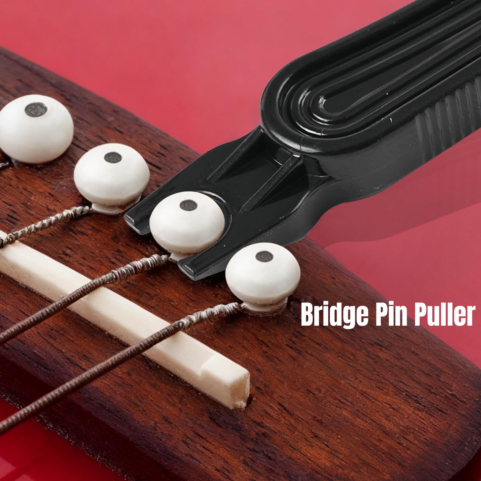 2 Pack Guitar String Winder, Guitar String Winder Tool, Guitar Bridge Pin Puller and Cutter, 3 In 1 Multifunctional Guitar String Peg Tuner Winder for Acoustic Electric Guitar