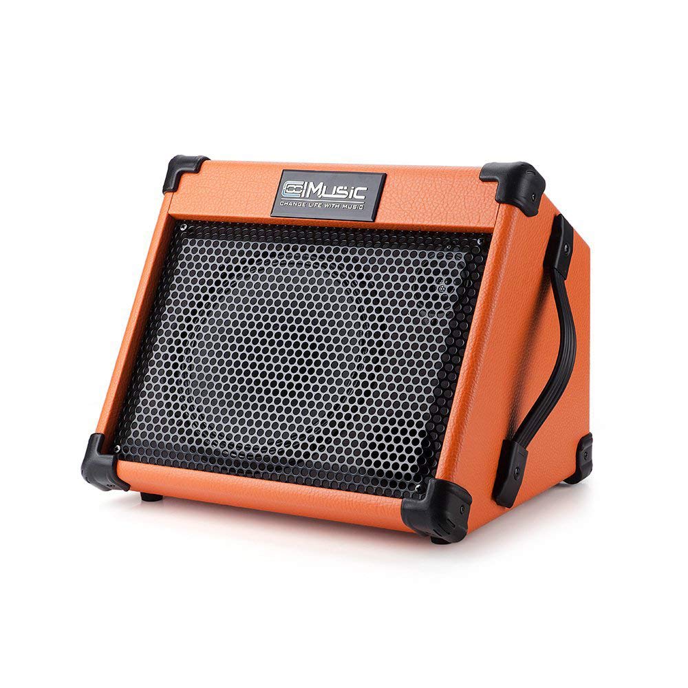 Acoustic Guitar Amplifier, 20 Watt Bluetooth Amp for Guitar Acoustic with Reverb Chorus Effect, 3 Band EQ(Including Microphone and Audio Cable)