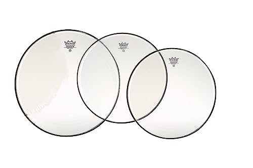Remo PP-0970-BE Emperor Clear Tom Drumhead Pack – 12″, 13″ & 16″