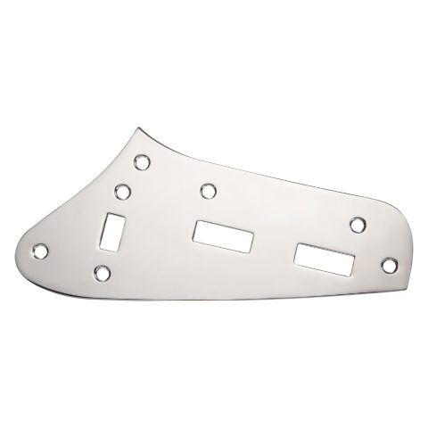 Dopro Vintage Upper Control Plate Upper Switch Plate with Mounting Screws for Vintage Jaguar Guitars Chrome