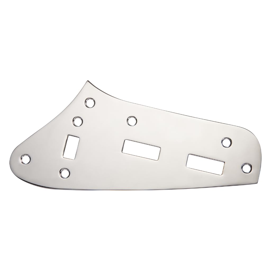 Dopro Vintage Upper Control Plate Upper Switch Plate with Mounting Screws for Vintage Jaguar Guitars Chrome