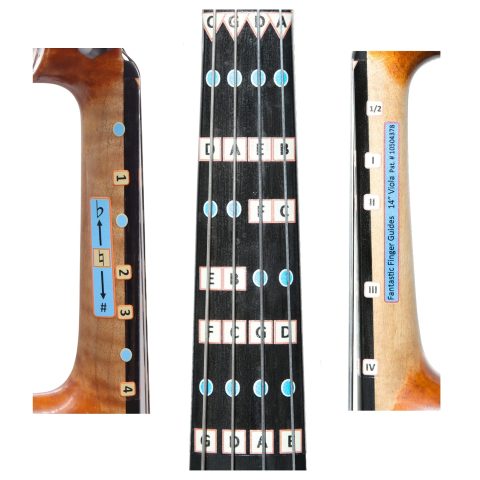 Fantastic Finger Guide for Violas | Stringed Musical Instruments | Fingerboard and Fretboard Stickers for Learning All Notes | Adult Beginner Viola Finger Guide |14″ Size