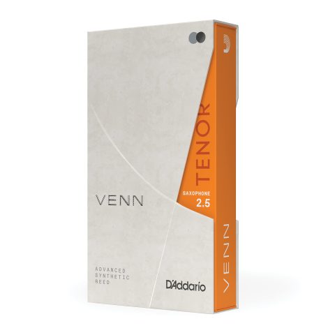 D’Addario VENN G2 Synthetic Tenor Sax Reeds – Tenor Saxophone Reeds with Advanced Synthetic Reed Construction of Polymer Fibers, Resin, Natural Cane – Strength 2.5