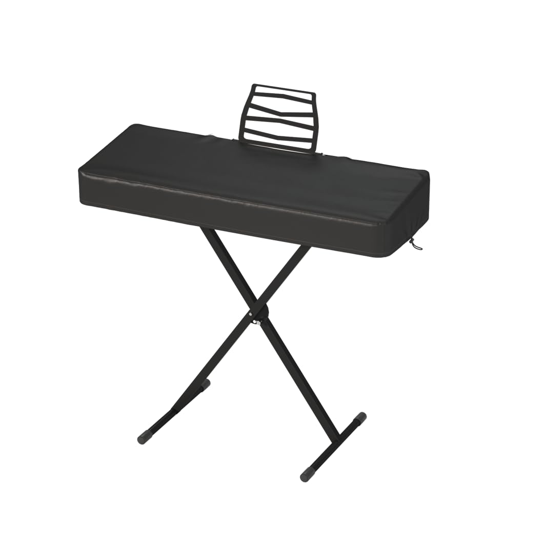 FOLU 61/88Keys Electric Piano Keyboard Dust Cover – Waterproof, Dustproof, Scratch-Resistant, Adjustable Fit, Machine Washable – 37″(L) x 14″(W) x 5″/4.7″(H) (61keys-black)