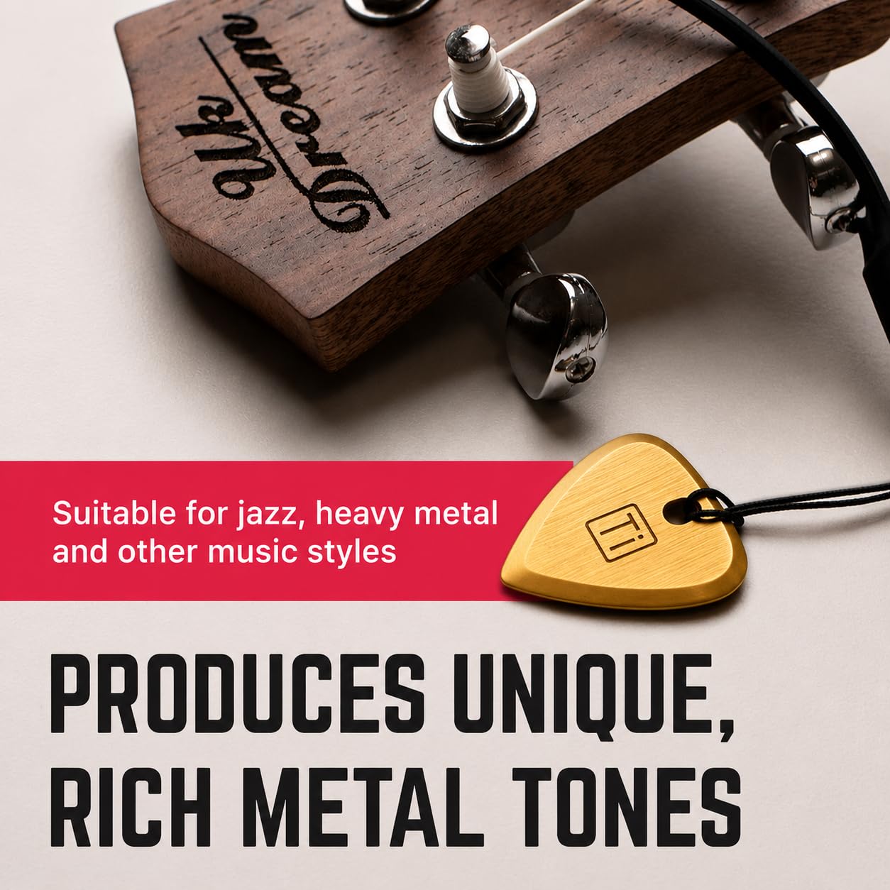 GPCA Titanium Guitar Pick – 3mm Thick Metal Guitar Picks for Guitarist