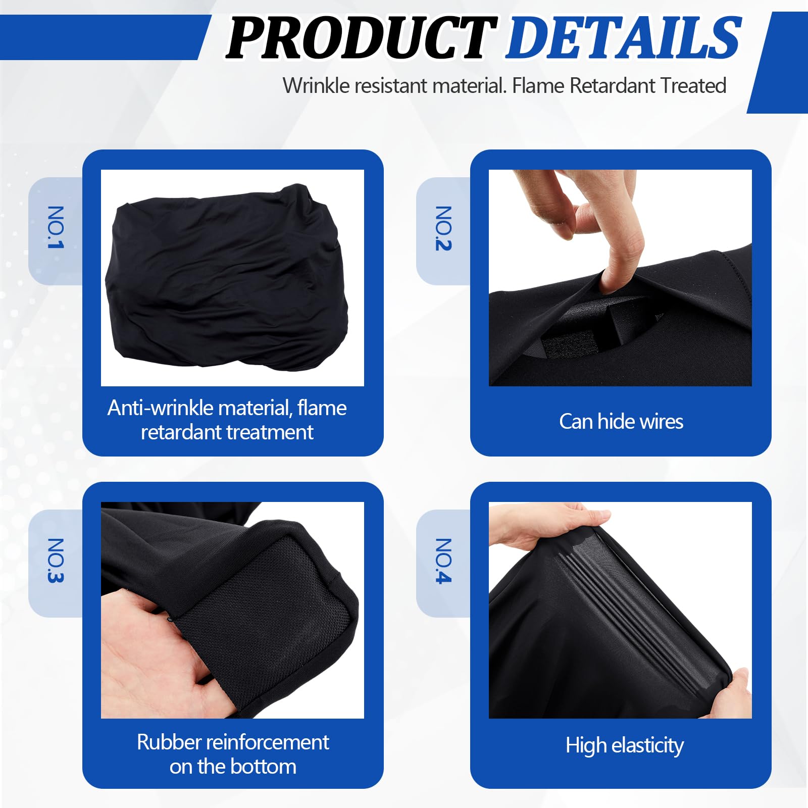 SmoothNovelty Universal DJ Scrim Cover with Pocket for X Stand, Black