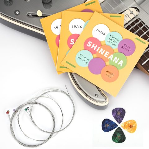 Electric Guitar Strings – 3-Pack Economy Bundle: Nickel-Plated High-Carbon Steel, Longest-Lasting Bright Tone & Comfortable Feel, 6-String Set (9/42)